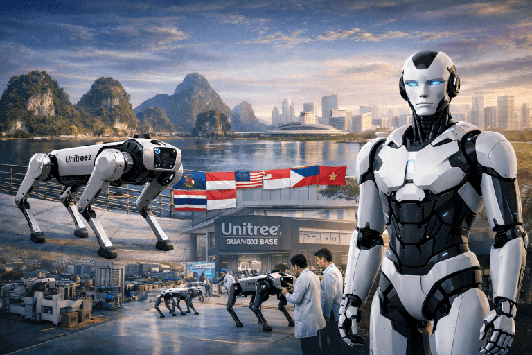 Unitree ใช้กว่างซีเป็นฐานบุกตลาดอาเซียน เปิดแผนหุ่นยนต์ฮิวมานอยด์คิดเองได้ในปี 2026