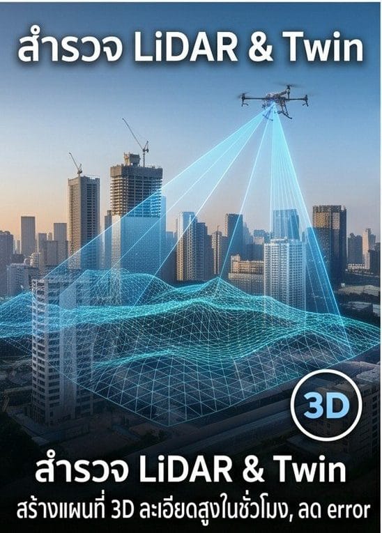 สำรวจภูมิประเทศด้วย LiDAR และ Digital Twin