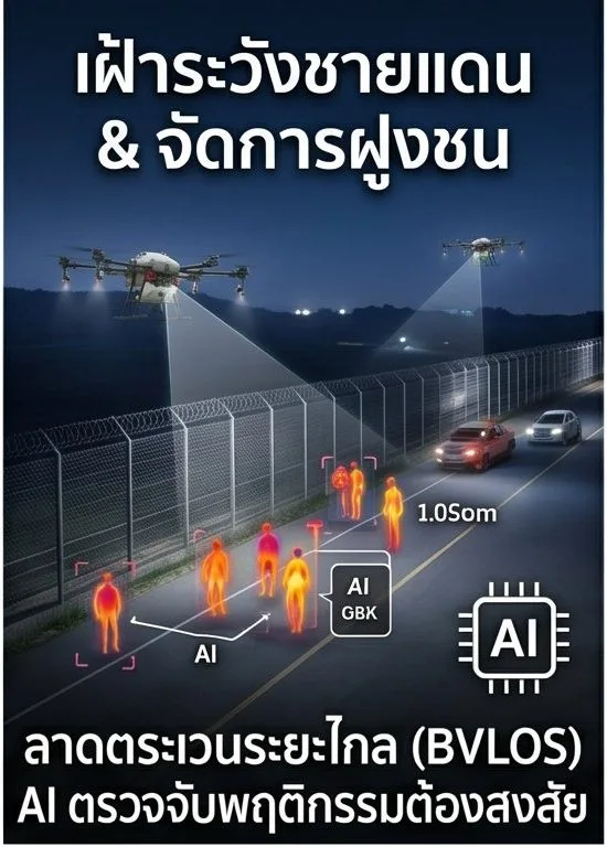 เฝ้าระวังชายแดนและจัดการฝูงชน