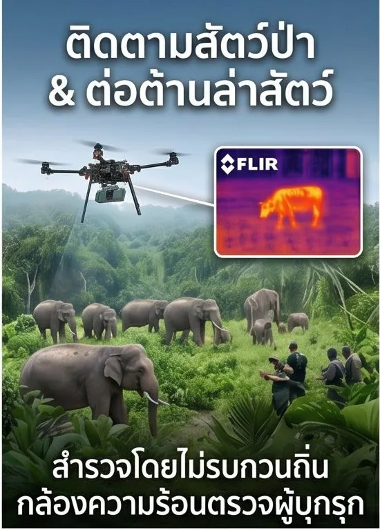 ติดตามสัตว์ป่าและต่อต้านการล่าผิดกฎหมาย