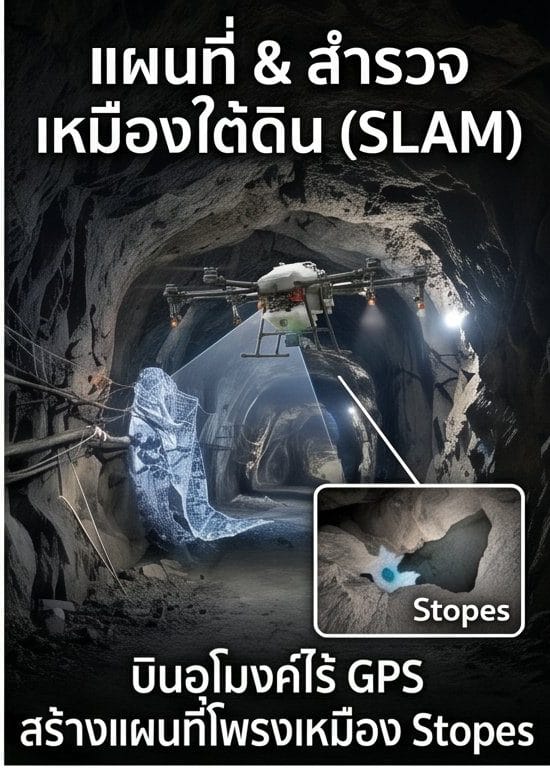 แผนที่และสำรวจเหมืองใต้ดิน SLAM