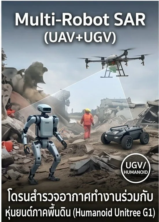 Multi-Robot SAR UAV UGV ทำงานร่วม