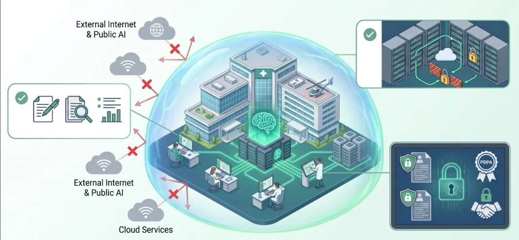 AI ประมวลผลภายในเซิร์ฟเวอร์โรงพยาบาลแบบ On-Premise
