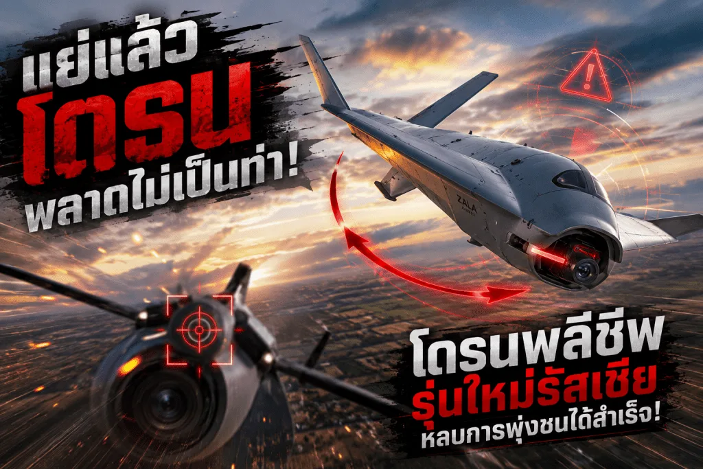 ยูเครนแย่แล้ว โดรนพลาดอย่างไม่เป็นท่าให้กับรัสเซีย! เผยคลิปสุดอึ้ง โดรนพลีชีพโชว์สเต็ปพริ้ว หักหลบการพุ่งชนกลางอากาศ