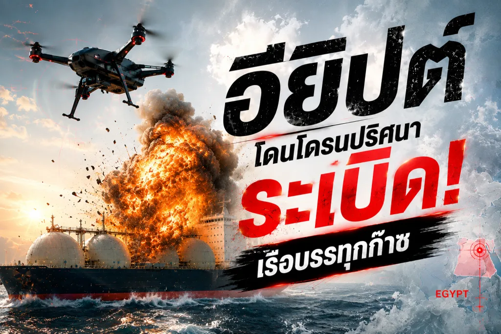 ภาพประกอบเหตุโดรนโจมตีเรือบรรทุกก๊าซที่ท่าเรือดาเมียตตา อียิปต์ (ภาพจัดทำขึ้นเพื่อประกอบข่าว)