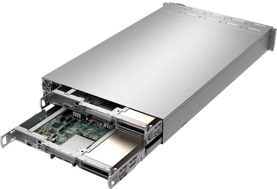 Supermicro 2U 2-Node System with UP Intel and Up to 3 GPUs per Node (SYS-210GP-DNR)