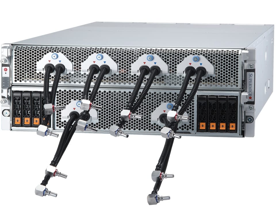 Supermicro DP Intel 4U Liquid-Cooled System with NVIDIA HGX H100/H200 8-GPU (SYS-421GE-TNHR2-LCC)