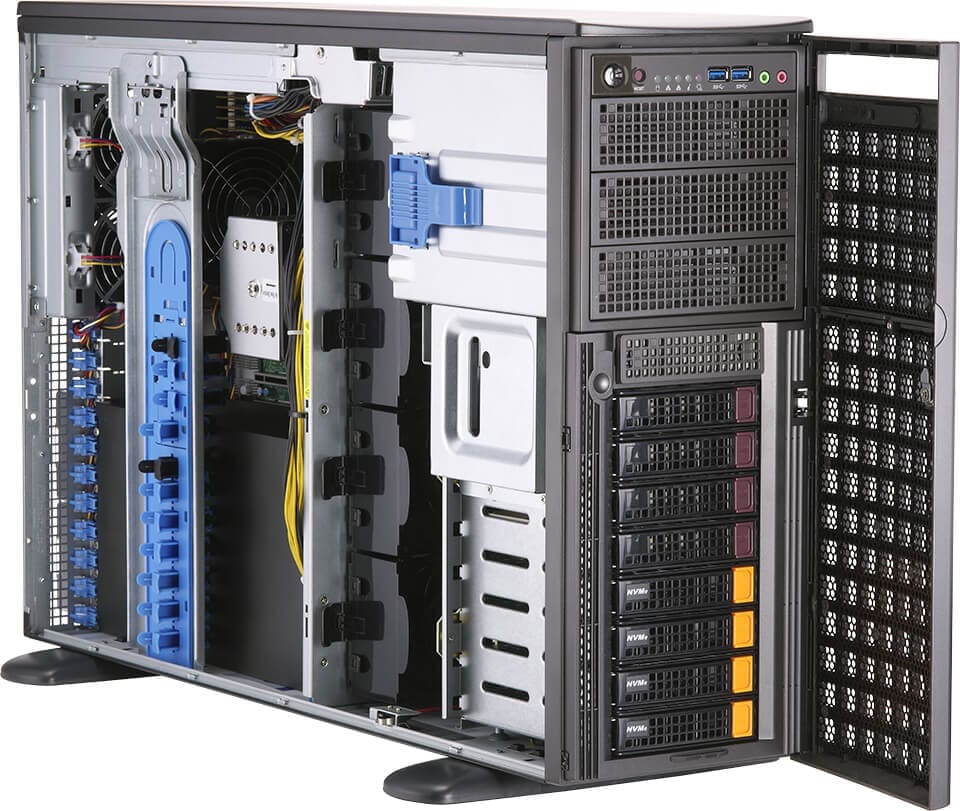 Supermicro DP Intel, Tower Workstation with 4 GPUs (SYS-740GP-TNRT)
