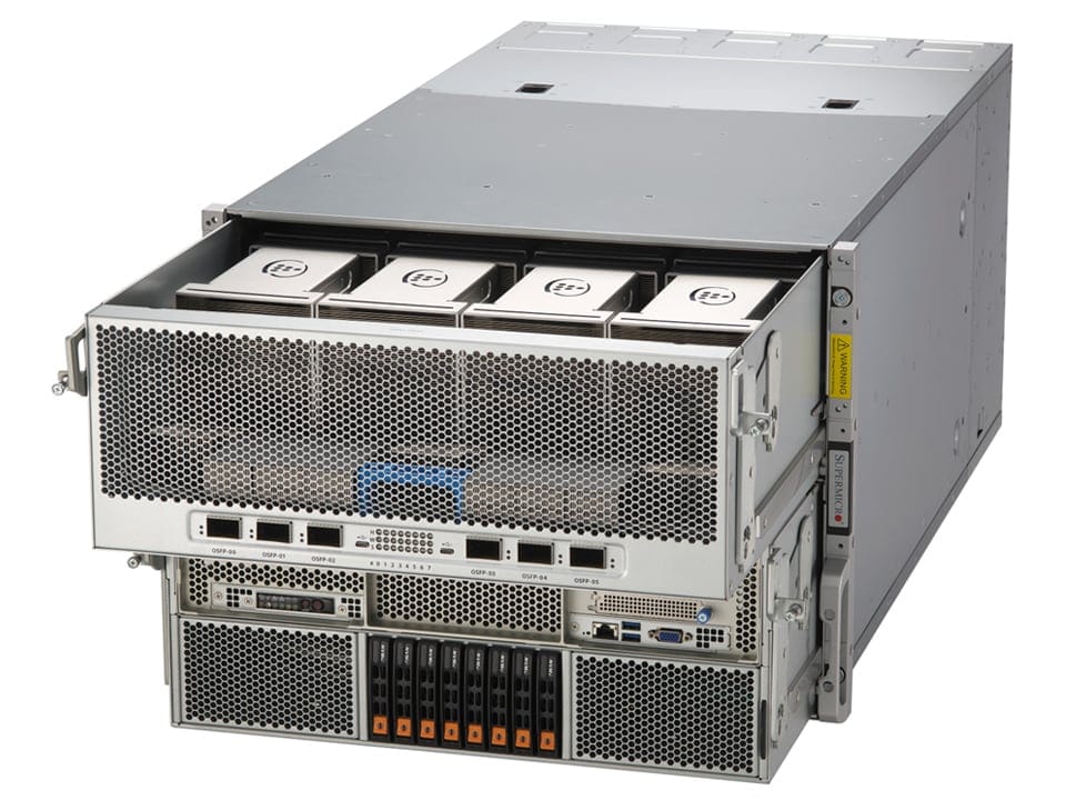 Supermicro 8U AI training platform with 8 Gaudi 3 accelerators (SYS-822GA-NGR3)