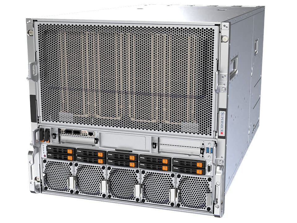 Supermicro DP Intel 10U System with NVIDIA HGX B200 8-GPU (SYS-A22GA-NBRT)