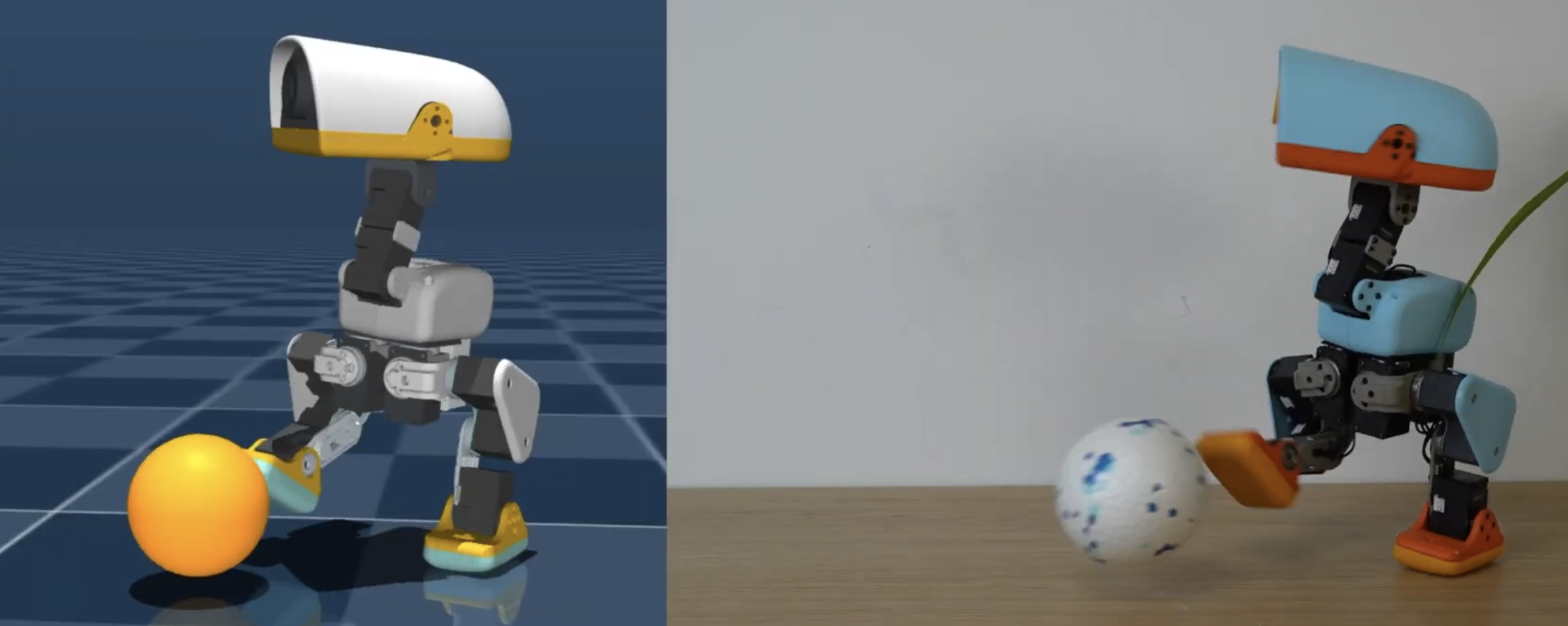 ฝึกหุ่นยนต์เป็ด Microduck ด้วย Reinforcement Learning พร้อมกันหลายพันตัว