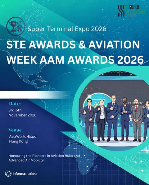 STE Awards และ Aviation Week AAM Awards 2026 เวทีมอบรางวัลในงาน Super Terminal Expo 2026 ฮ่องกง